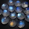 9mm - 10pcs - AAA high Quality Rainbow Moonstone Super Sparkle Rose Cut Faceted Round -Each Pcs Full Flashy Gorgeous Fire